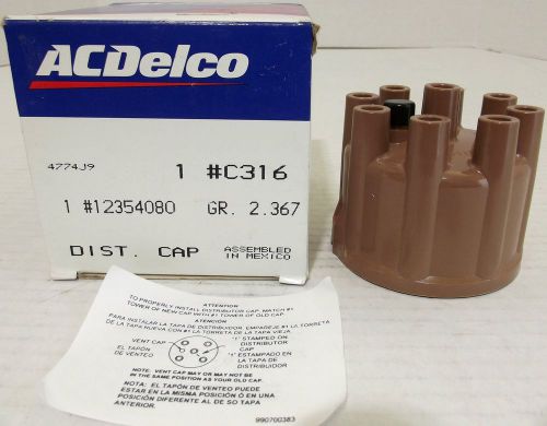 Ac delco # c316 distributor cap - gm oem #12354080 - free shipping