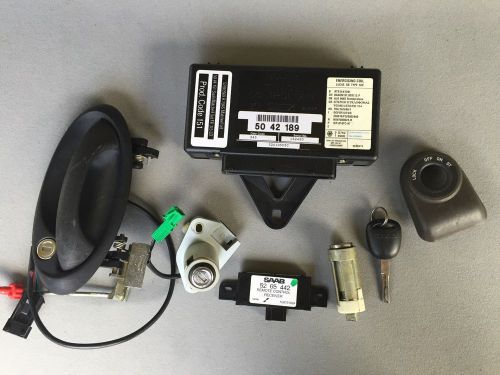 Saab 9-3 93 twice control unit module with matching key ignition lock - 5042189