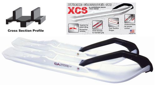 C&amp;a pro xtreme crossover xcs 6-3/4&#034; snowmobile skis white with black loops pair