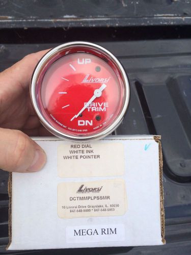 Livorsi marine monster 2 5/8 red face trim gauge mega rim oem #dctmmplpssmr