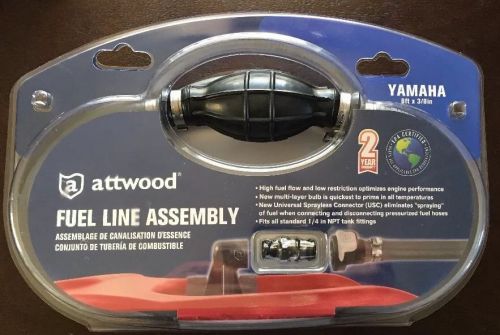 Attwood universal fuel line assembly kit 93806yus7 yamaha 6ft x3/8  new