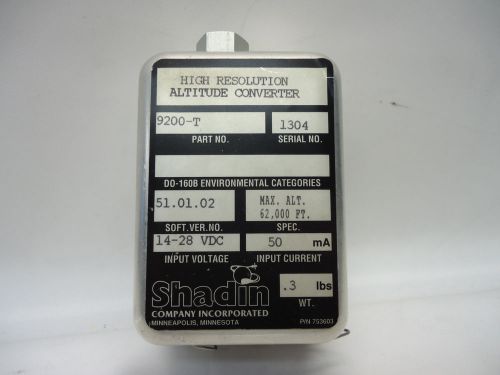 Shadin 9200-t high resolution altitude converter - used avionics