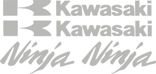 Kawasaki decal monster silver sticker motorcycle ninja 250r 650 300 zx 636 1000