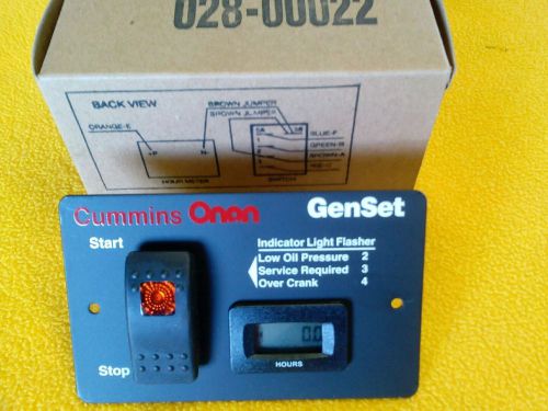 *new* cummins onan 028-00022 switch digital hour meter control panel rv