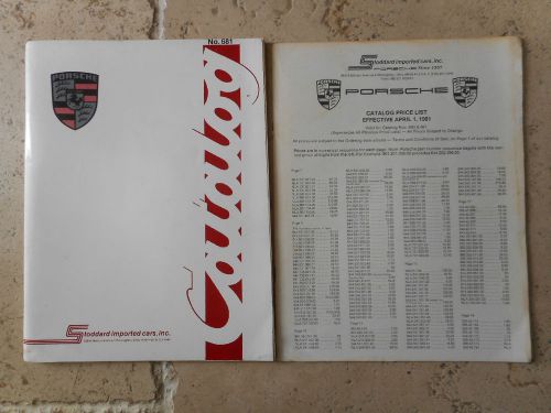 Porsche stoddard parts catalog 4/1/1981 with price list