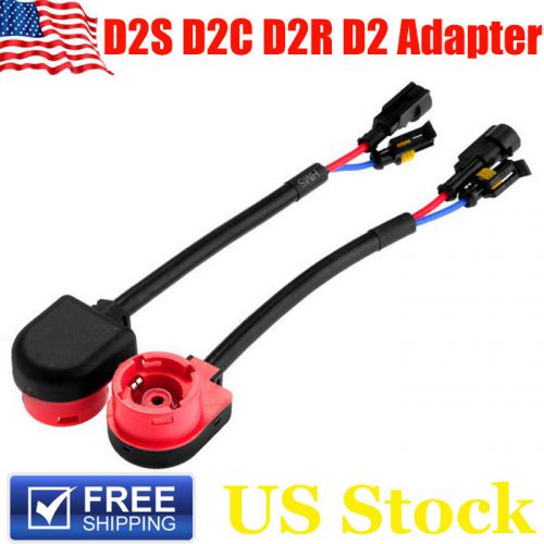 2x d2s d2r d2c hid bulb ballast harness converter socket adapter wire cable plug