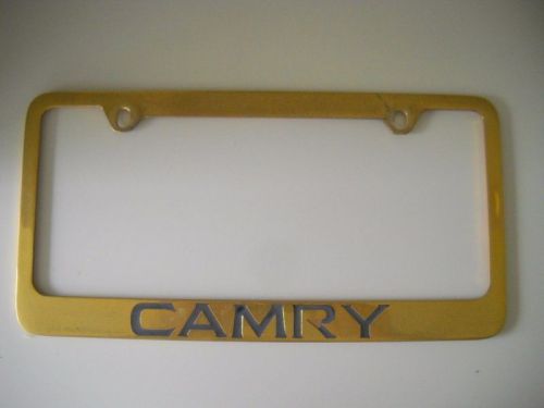 Brass camry license plate frame holder