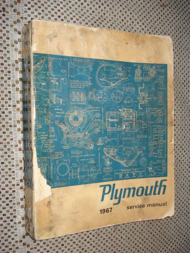 1967 plymouth shop manual original service book nr rare