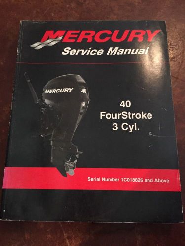 2009 &amp; up mercury 40hp four stroke 3cyl oem outboard service manual $21.99