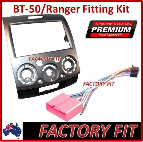 !buget for bt-50 mazda ford ranger pk facia fascia 2007-2011 silver kit &amp; iso