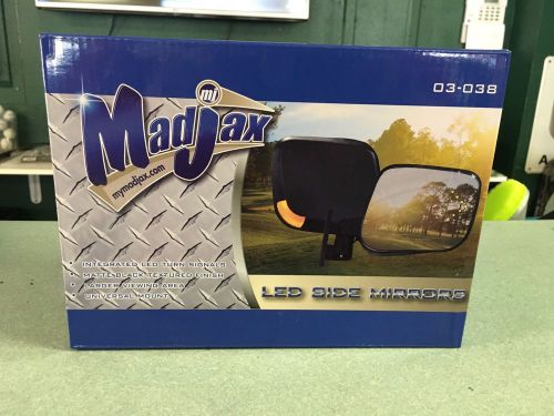 Madjax universal side mirrors w/ led blinker &#034; *nib*