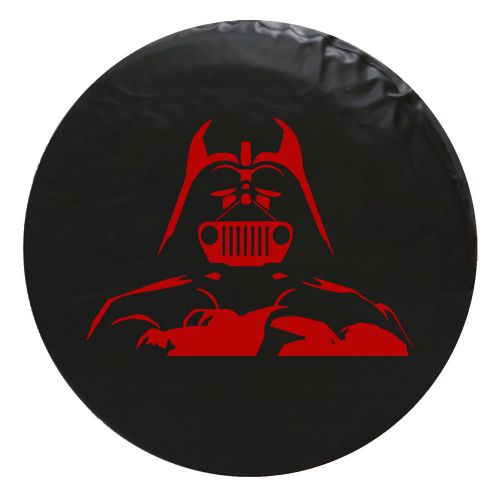 Jeep darth vader grill  spare tire cover 35 inch red