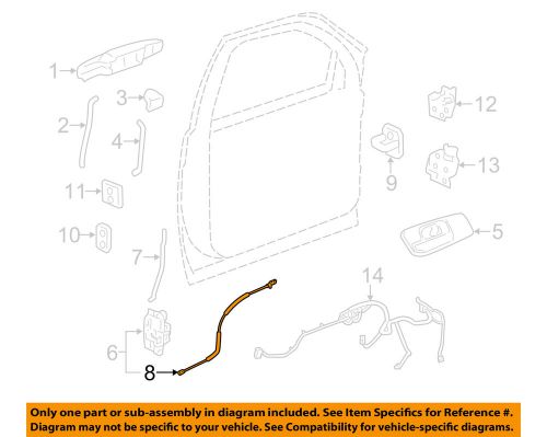 Gm oem front door-lock cable 25880301