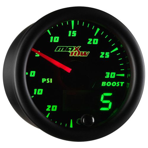 52mm black maxtow double vision electronic boost / vacuum gauge - mt-dv01