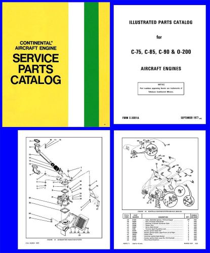 Continental aero engines c75 c85 c90 &amp; o-200 parts list illustrated on cd