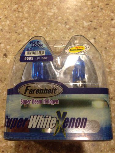 Farenheit super beam halogen12v 100w 9005 hid super white xenon head lights bulb