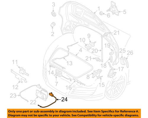 Audi oem 08-12 r8 hood-emergency cable 420880730