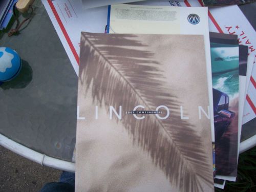 2001 lincoln continental  brochure