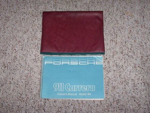 1984 porsche 911 carrera owner&#039;s owners driver&#039;s manual book w/ case 3.2l