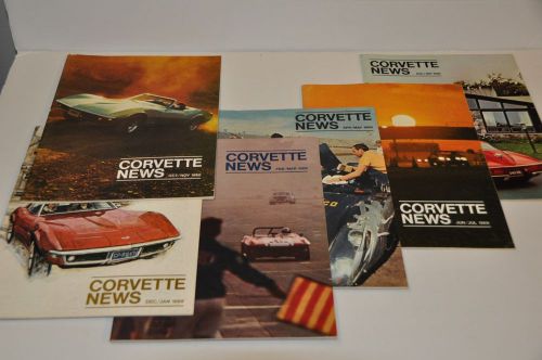 Corvette news magazine complete set for 1969 corvette  6 issues - vol 12  #1 - 6