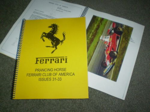 Ferrari prancing horse magazine issue 31-32-33 three issues 166 250 275 330 365