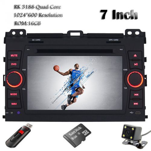 Android 4.4 quad core 1024x600 car dvd gps navi radio for toyota prado 120 02-09