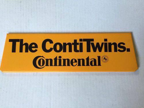 Old small continental conti twins motorcycle tire display metal sign