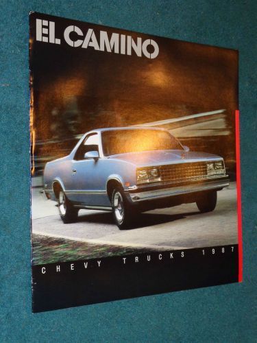 1987 chevrolet el camino &amp; el camino ss / sales brochure /  original catalog!!!