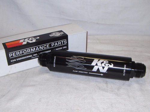 K&amp;n #81-1012 fuel/oil filter ~inline anodized aluminum housing&lt;&gt;16an hose thread