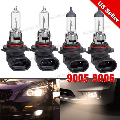 Halogen package 9005 high beam &amp; 9006 low beam headlight for chevrolet 1991-2002