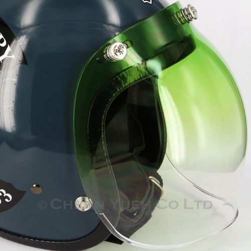 Royal horse snaps uv gradation green bubble shield motorcycle helmet visor mask