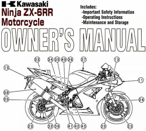 2004 kawasaki ninja zx-6rr motorcycle owners manual -ninja zx 6 rr-kawasaki-zx6