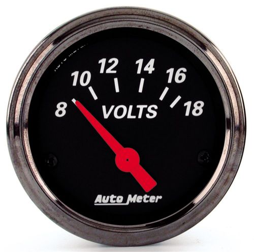 Auto meter 1491 designer black; voltmeter gauge