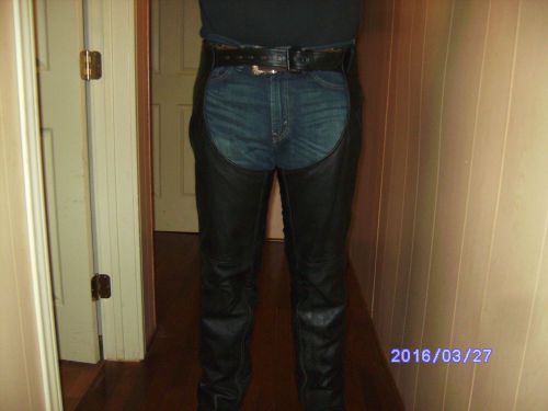 Wilson black leather chaps