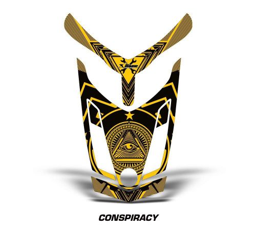 Ski doo rev xr gsx summit sled sticker decal hood graphic kit 2013 cnsprcy - ylw