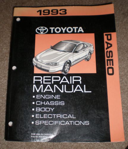 1993 toyota paseo factory original shop service repair manual book