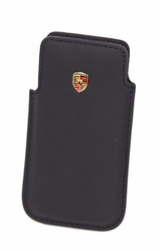 Porsche case bag for iphone 4 leather black