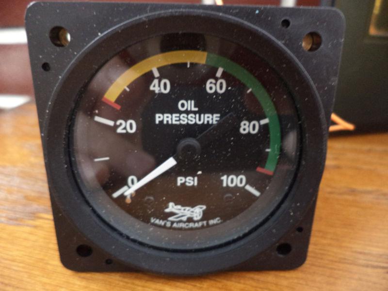 Van's aircraft oil pressure gauge