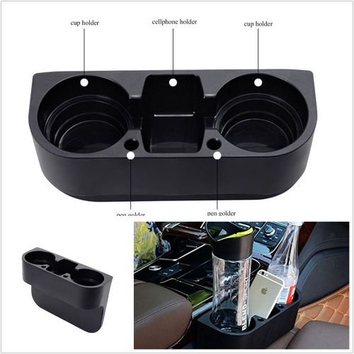 Portable vehicles seat center armrest drink cup coffee bottle holder storage box