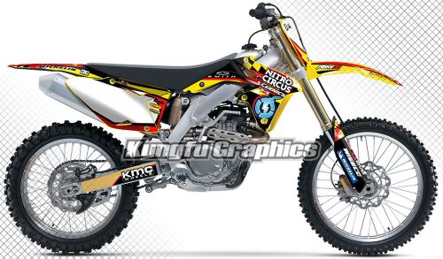 2008 up to 2016 suzuki rmz450 motocross complete backgrouds kungfu graphics kit