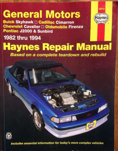 Haynes  automotive repair manual #38015 for general motors j-cars 1982-1994