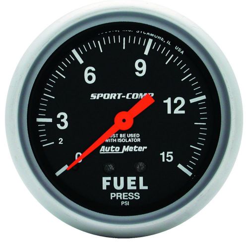 Auto meter 3413 sport-comp; mechanical fuel pressure gauge