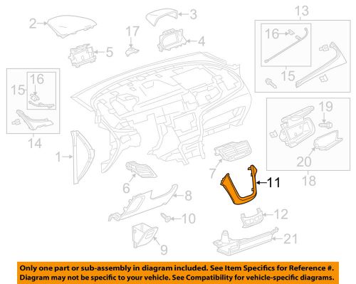 Buick gm oem 13-15 encore instrument panel dash-center molding 95107197