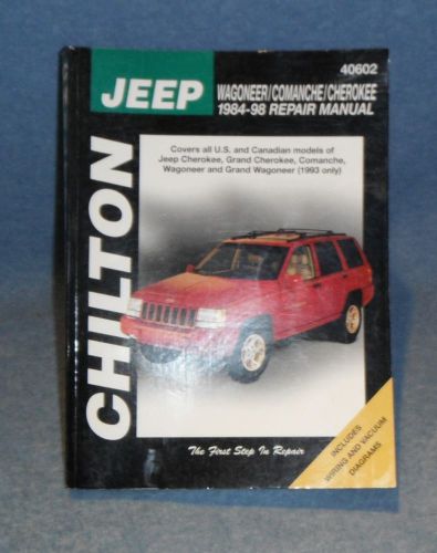 Chilton repair manual jeep  1984 - 1998