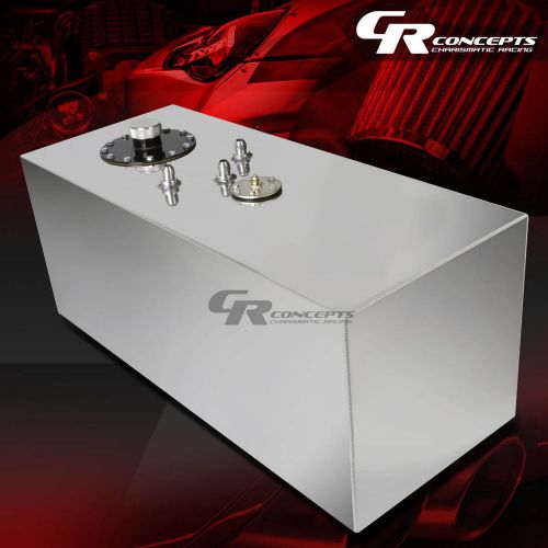 19 gallon top-feed polished aluminum gas fuel cell tank+cap+level sender+foam