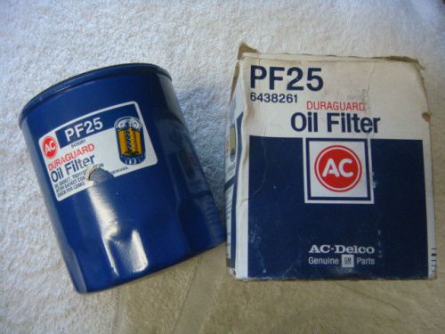 Nos bnib vintage chevrolet gmc ac-delco duraguard oil filter pf25