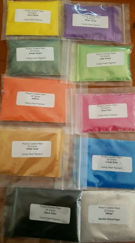 10 x 25 gram mixed candy pearl pigments. bulk buy  20 % off - #3