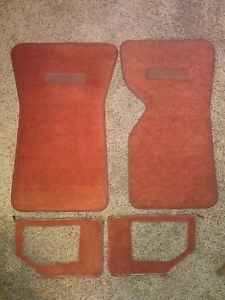 1981 c3 corvette floor mats/cinnabar/oem/nos/rare/plus rear speaker carpet