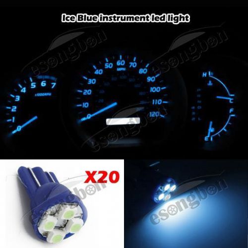 20xice blue t10 wedge gauge cluster instrumental panel speedometer led light bu