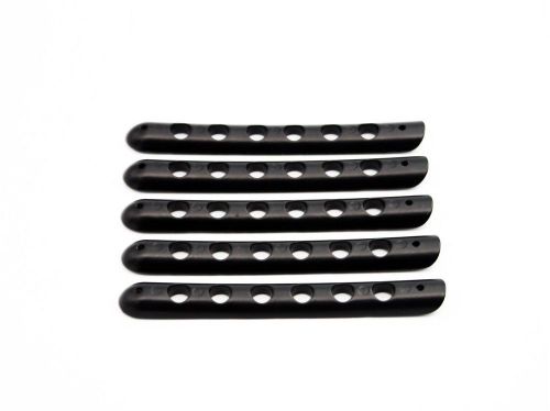 5x black door handle bar moulding cover trim for 07-15 jeep wrangler jk 4 door